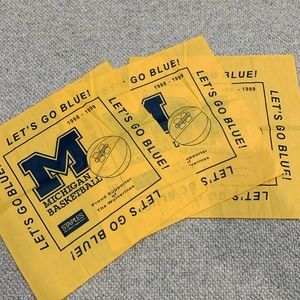 Michigan Wolverines Basketball Handkerchief - set of 3